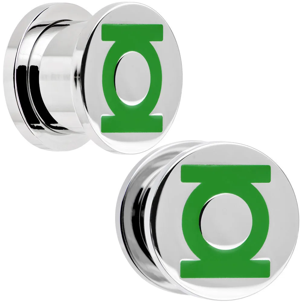 1/2 Stainless Steel Licensed Green Lantern Screw Fit Plug Set