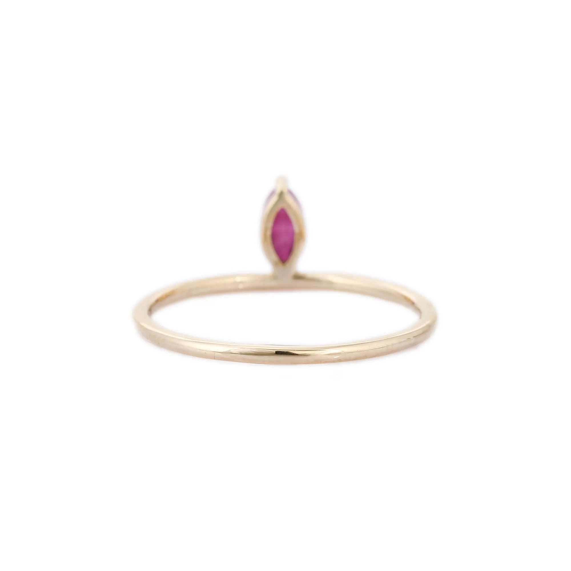 14K Gold Floating Ruby Ring