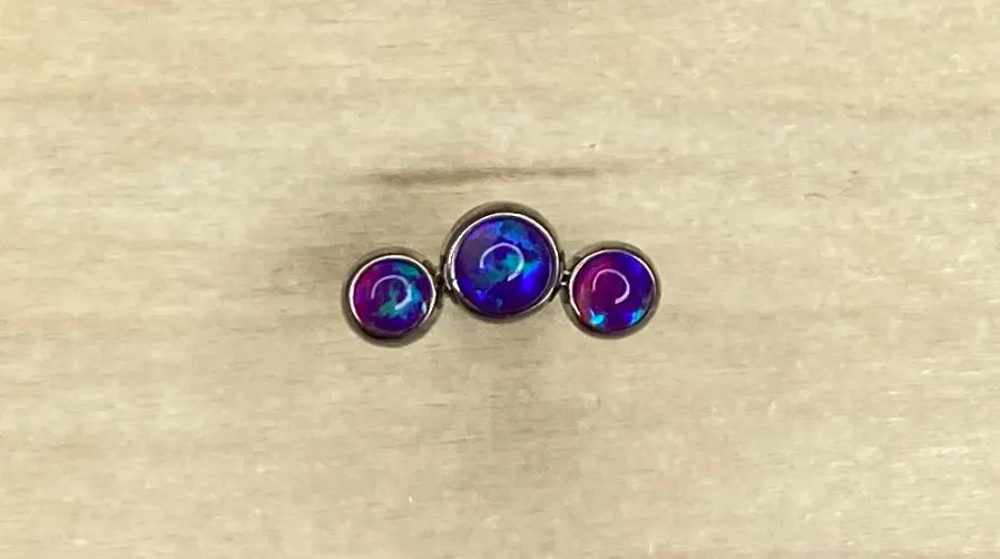 3-Gem Small in Purple Opals- 12/14g