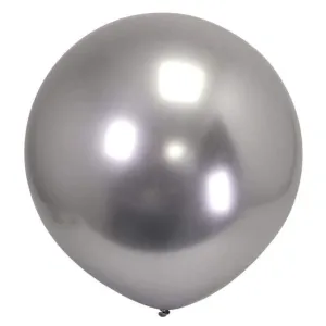 36" Reflective Chrome Silver Latex Balloon (1ct)