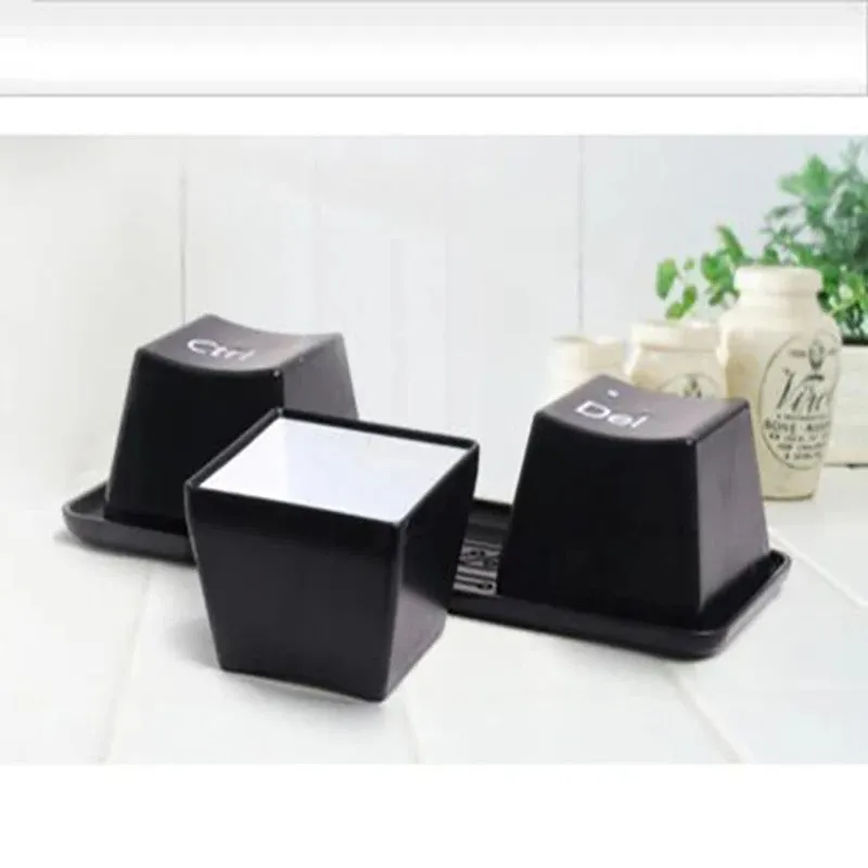 3pcs/Set Ctrl ALT DEL Keyboard  Tea Cup Container