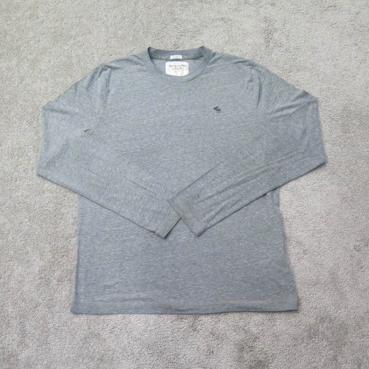 Abercrombie & Fitch Shirt Mens L Gray Long Sleeve Casual Outdoor Crew Neck Tee