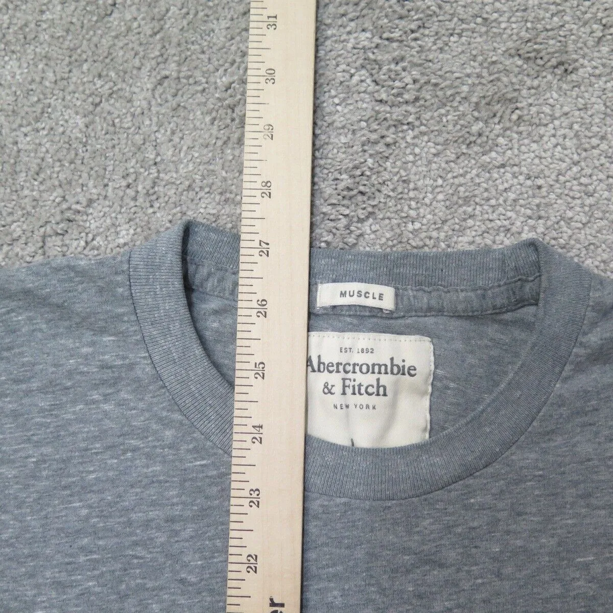 Abercrombie & Fitch Shirt Mens L Gray Long Sleeve Casual Outdoor Crew Neck Tee