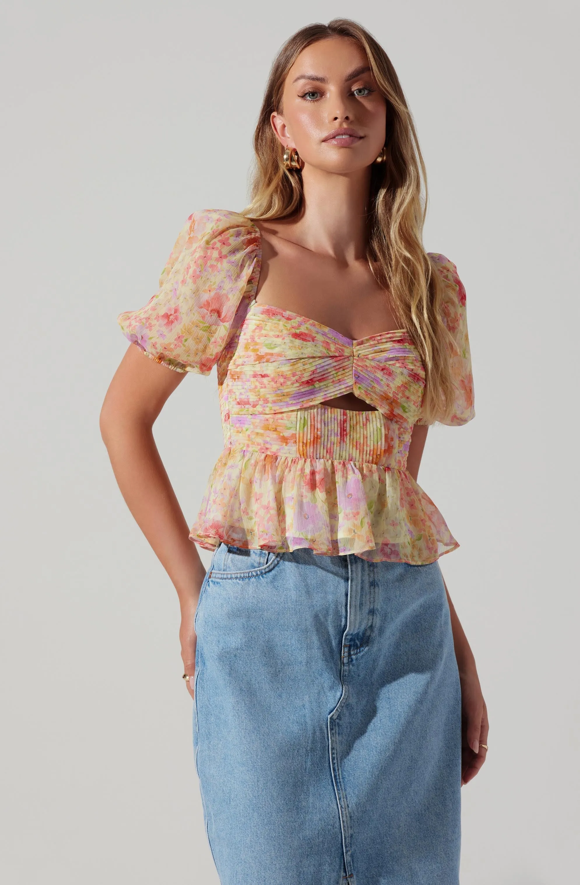 Arlet Puff Sleeve Floral Top