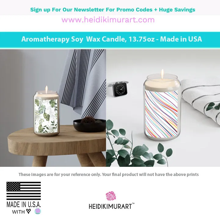 Aromatherapy Vegan Candle 13.75 oz, Hand-Poured Natural Vegan Soy Coconut Wax 50-80 hr Long Burning Candles In Glass Vessel- Made in USA