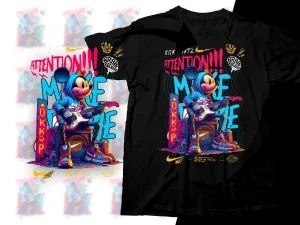 Attention Mickey Mouse Street Style Graphic Png Digital Download