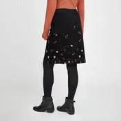 Autumn Placement Printed Velvet A-Line Skirt