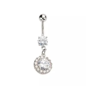 Belly Ring -Clear Sunburst