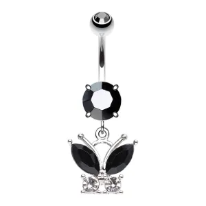 Belly Ring - Midnight Butterfly