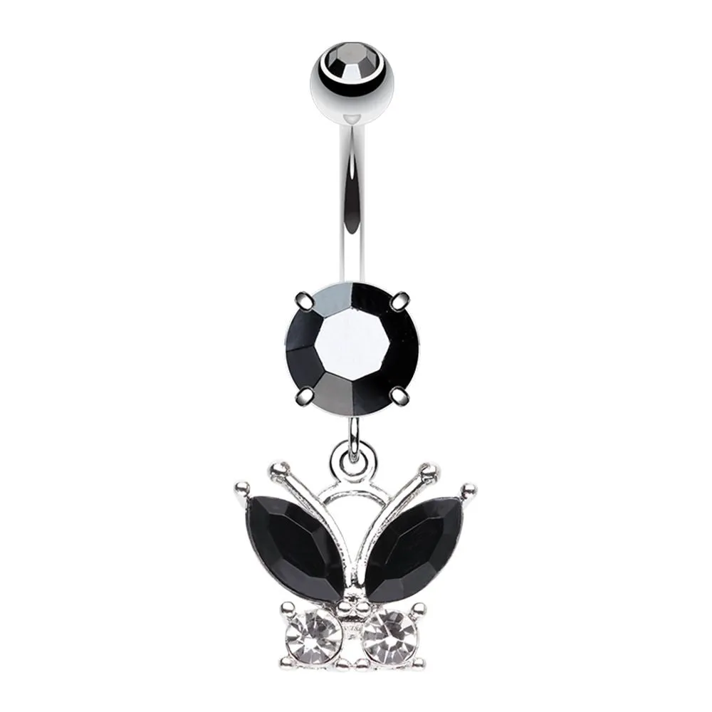 Belly Ring - Midnight Butterfly