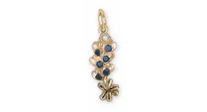 Bluebonnet Charm Jewelry 14k Gold Handmade Texas Wildflower Charm BBS-CG