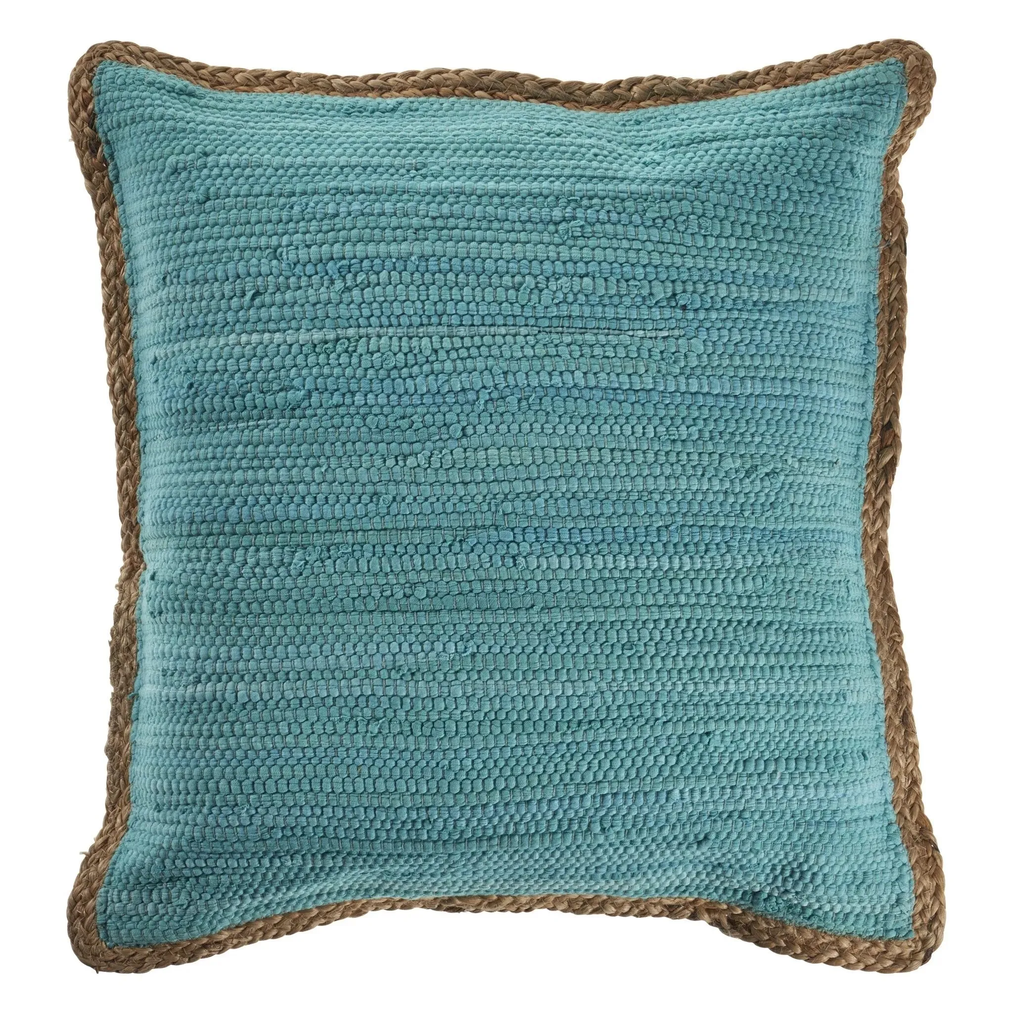 Bordered Blue Turquoise  LR04648 Throw Pillow