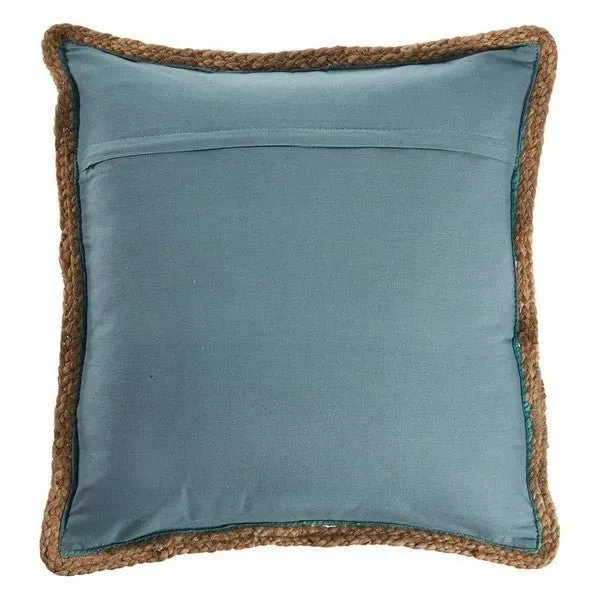 Bordered Blue Turquoise  LR04648 Throw Pillow