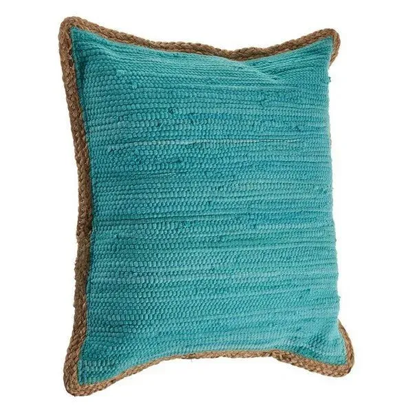 Bordered Blue Turquoise  LR04648 Throw Pillow