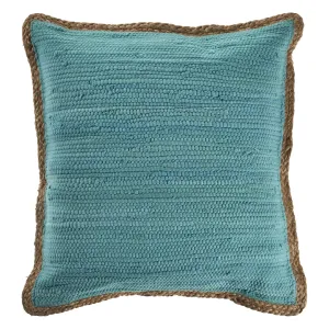 Bordered Blue Turquoise  LR04648 Throw Pillow