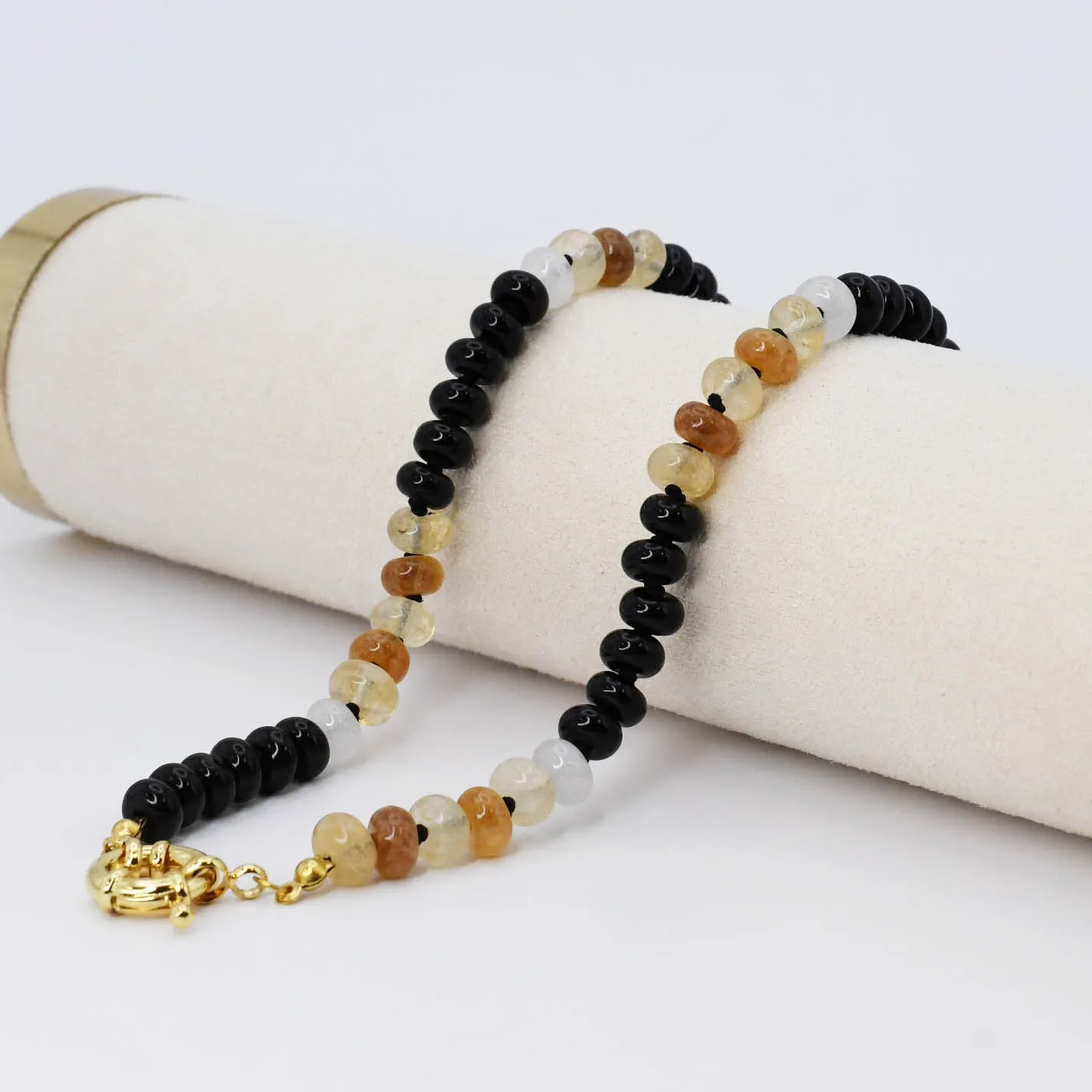 Brooke Black and Brown Gemstone N28