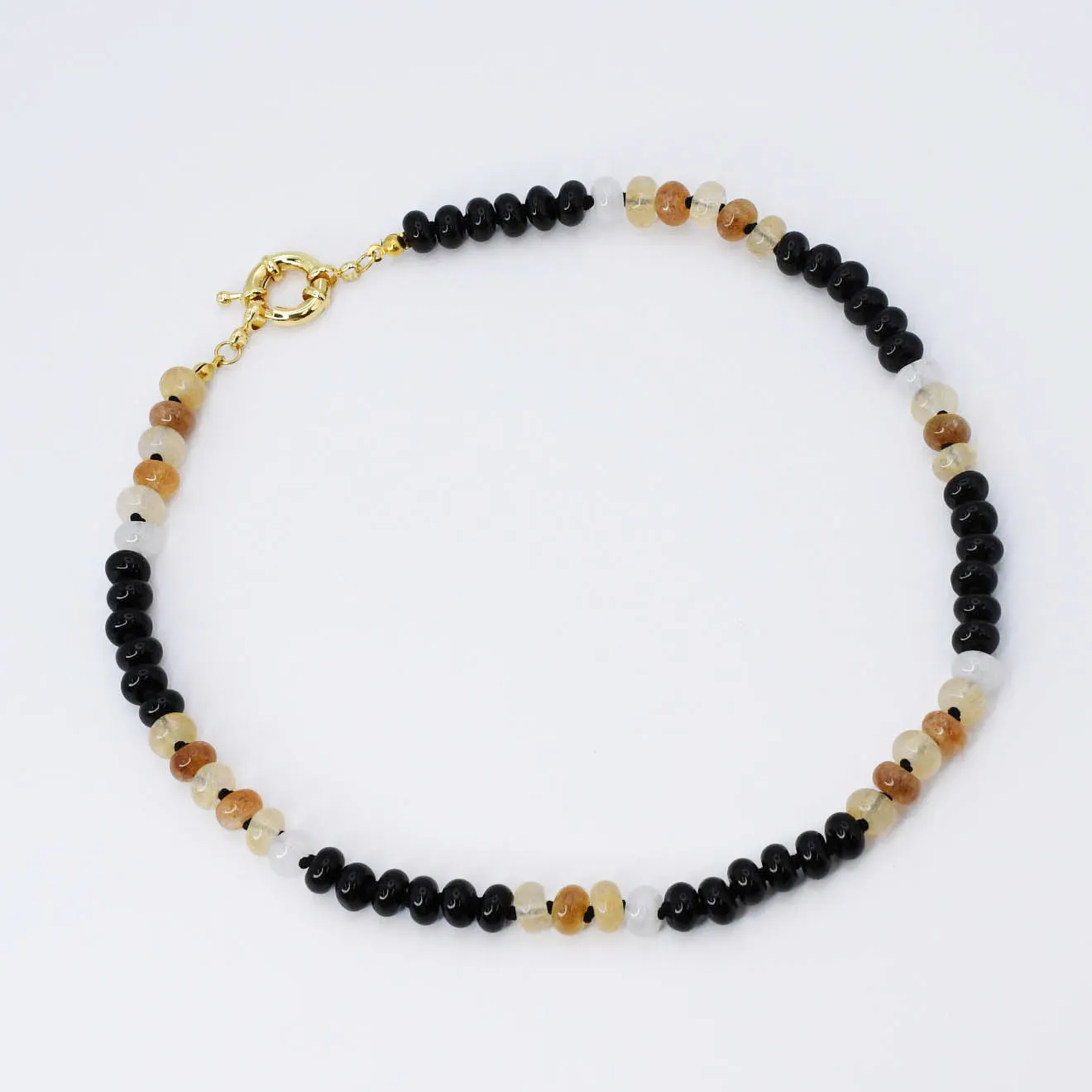 Brooke Black and Brown Gemstone N28