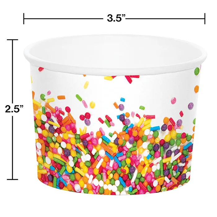 Bulk Confetti Sprinkles Paper Treat Cups (72 per Case)