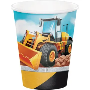 Bulk Pack of 16 Big Dig Construction Hot/Cold Paper Cups 9 Oz