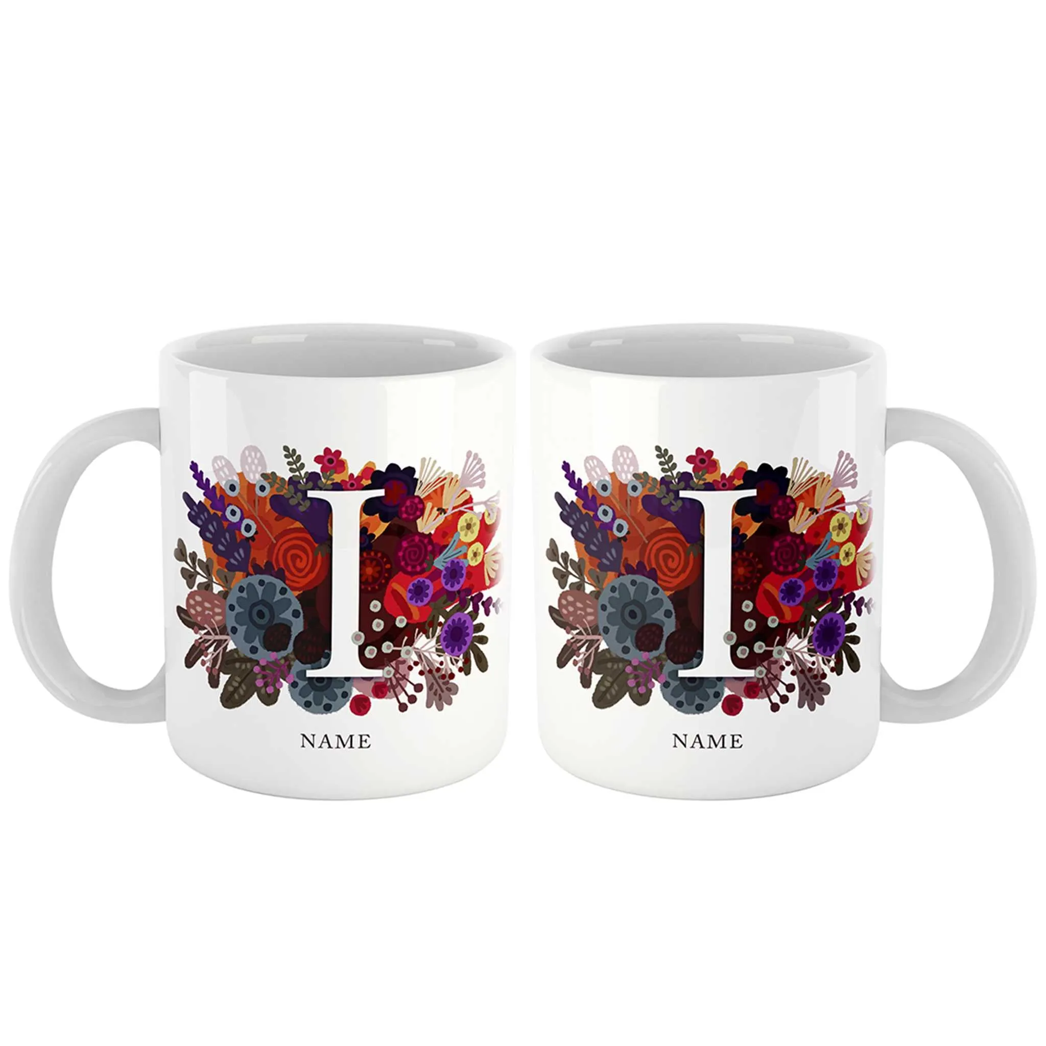 Burst of Colors Couple Personalized Mug