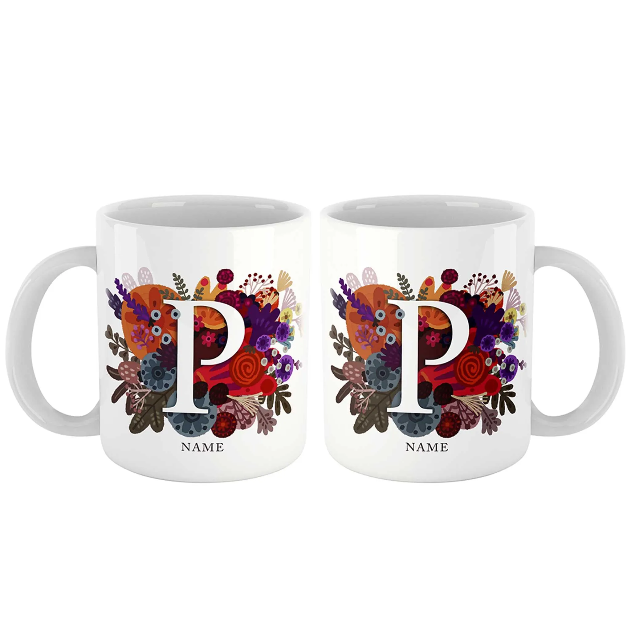 Burst of Colors Couple Personalized Mug