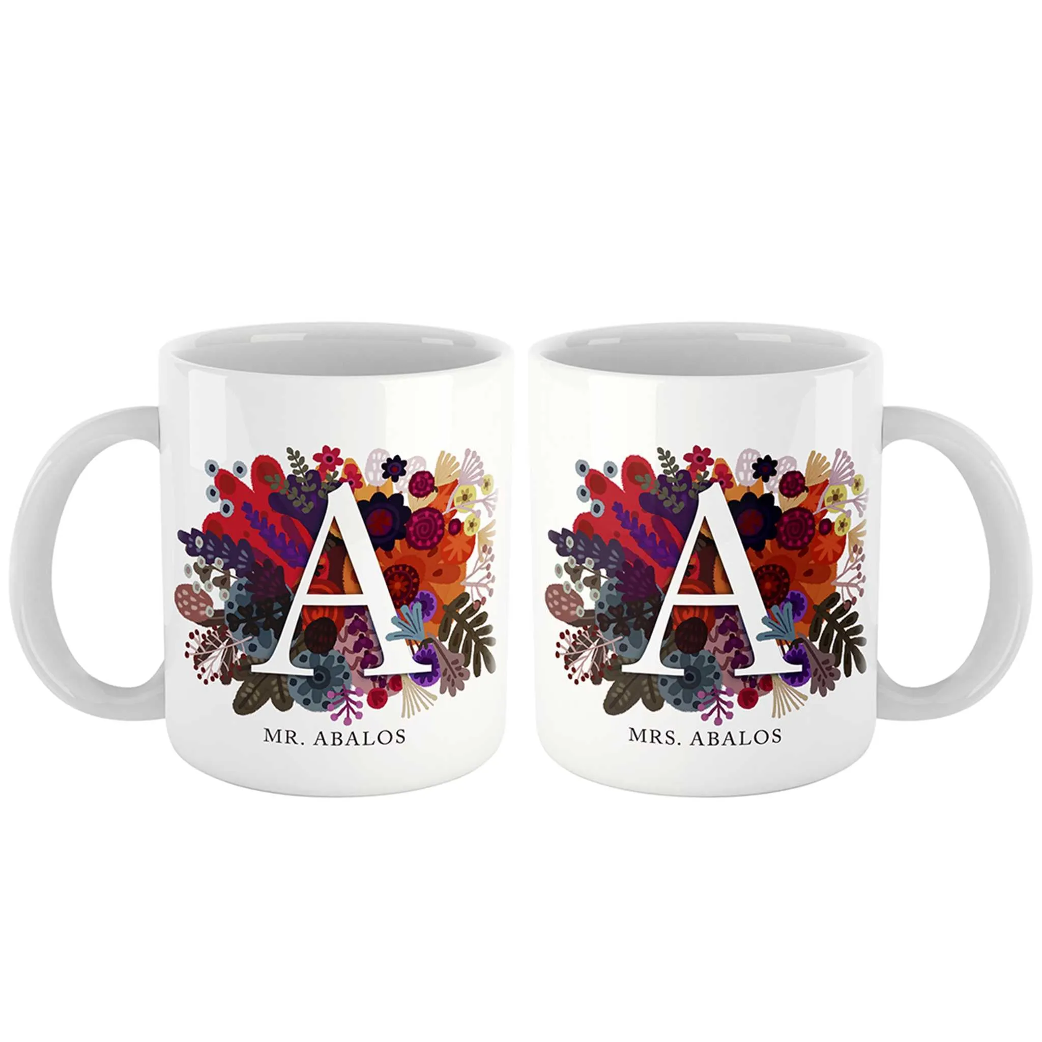 Burst of Colors Couple Personalized Mug