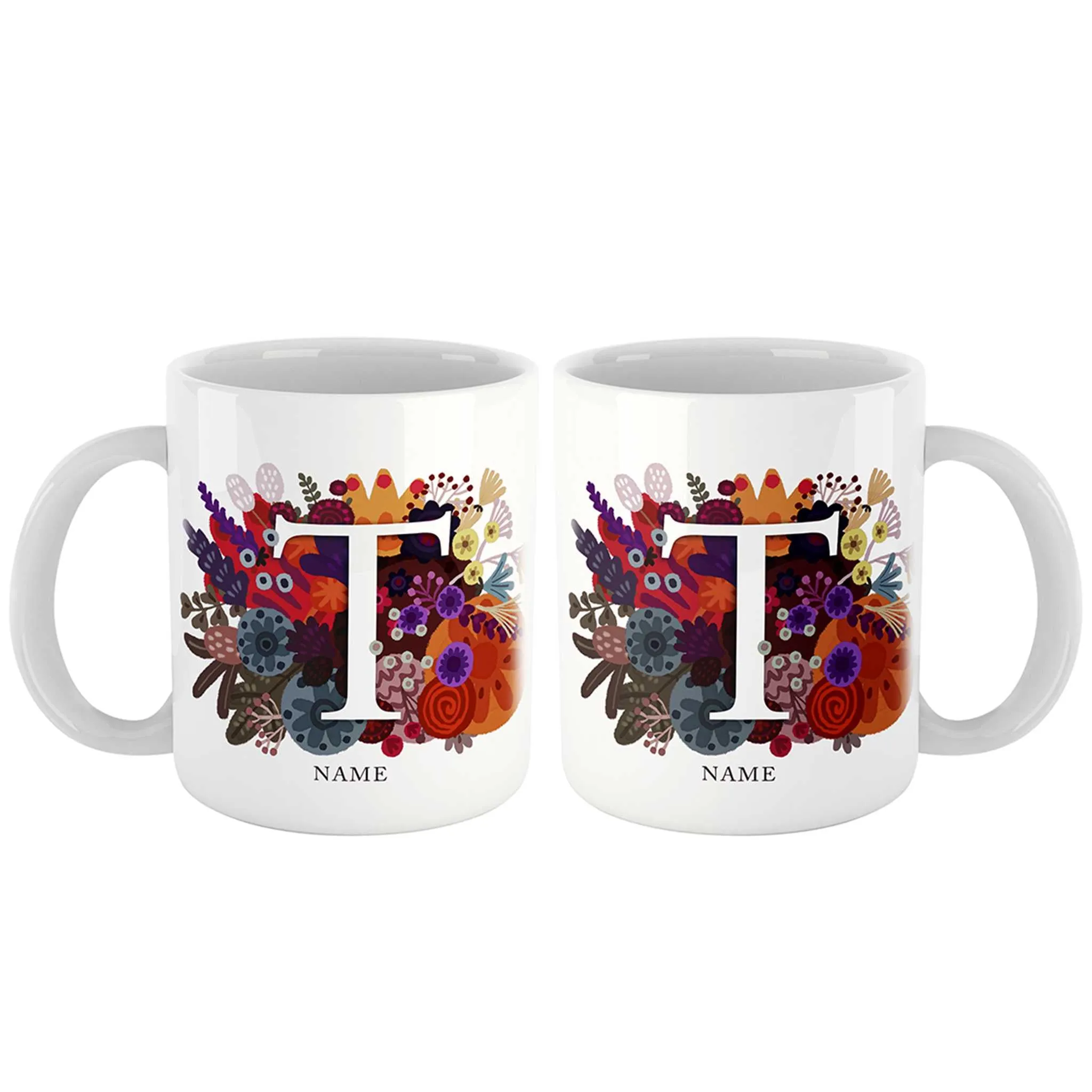 Burst of Colors Couple Personalized Mug