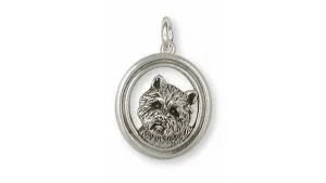 Cairn Terrier Charm Jewelry Sterling Silver Handmade Dog Charm CNWN1-C