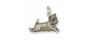 Cairn Terrier Charm Jewelry Sterling Silver Handmade Dog Charm CNWT11-C