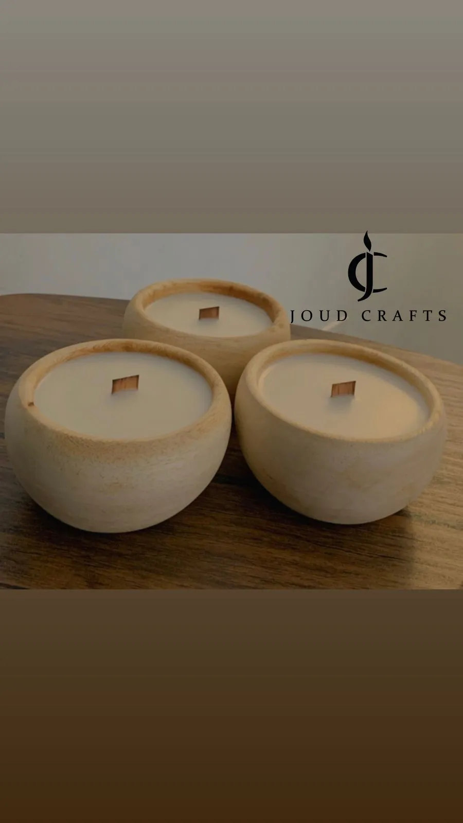 Candle wooden Bowl