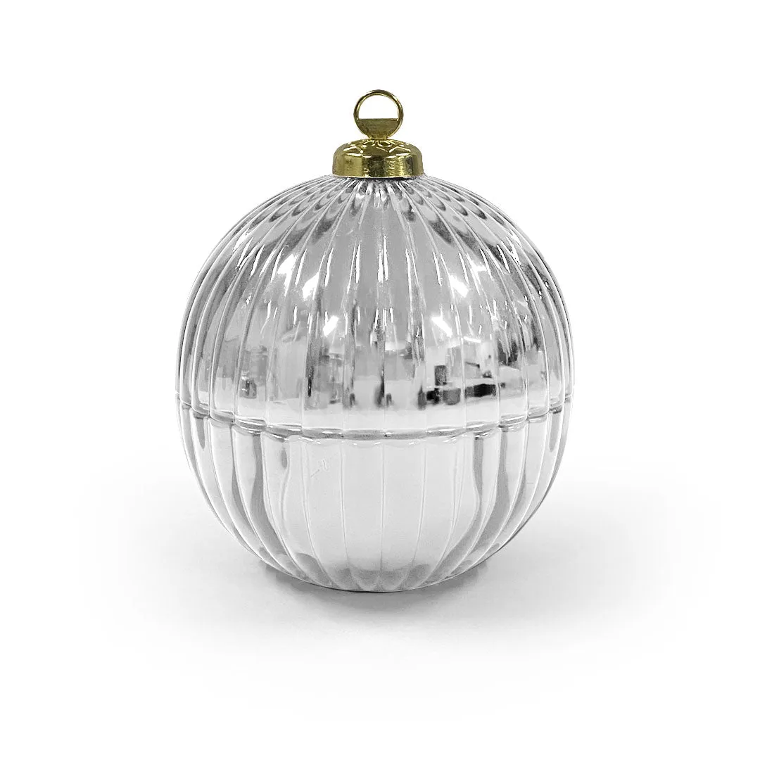 Christmas Candle - Bauble Silver