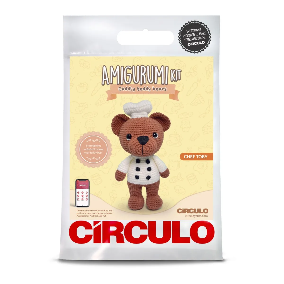 Circulo Amigurumi Kit Cuddly Teddy Collection, Chef Tobi 02 432890-02