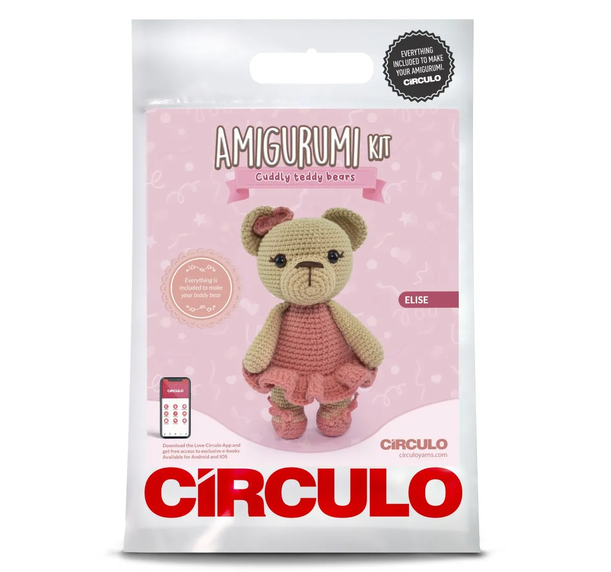 Circulo Amigurumi Kit Cuddly Teddy Collection, Elise 01 432890-01