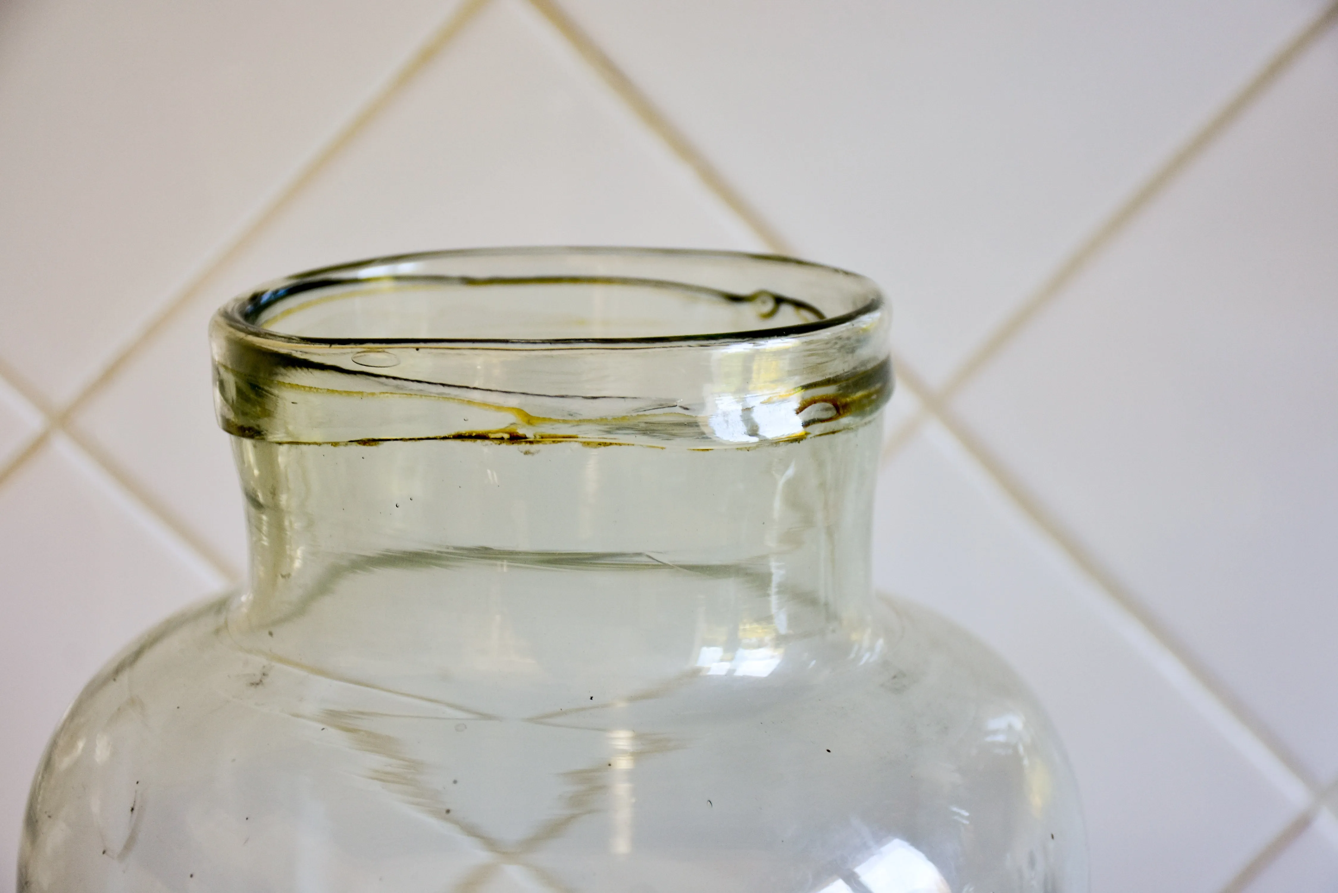 Collection of three very large vintage glass jars