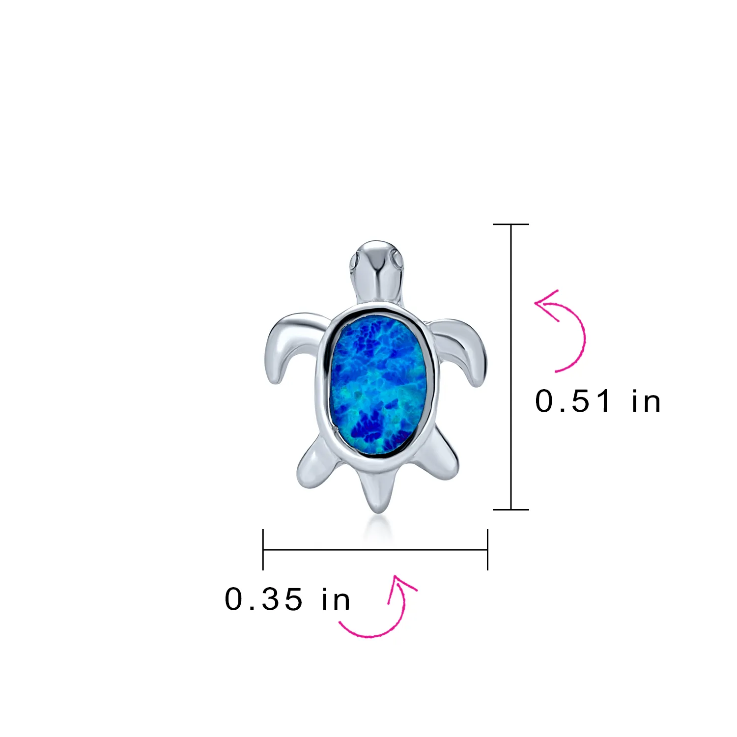 Created Opal Heart Turtle Drop Lever back Earrings .925 Sterling Silver