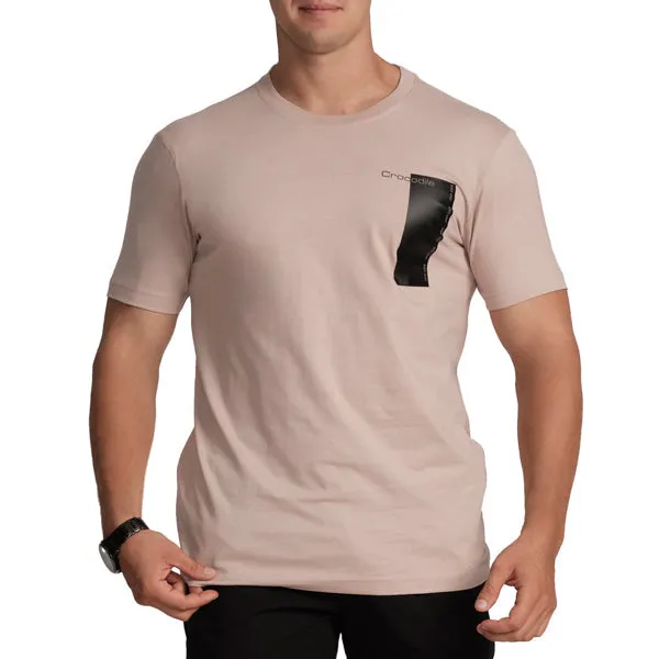 Crew Neck Slim Fit T-Shirt- Light Taupe