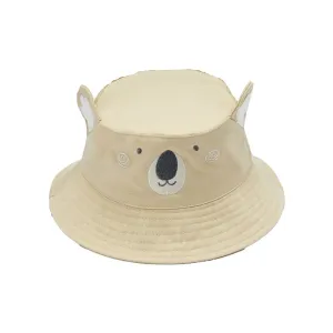 Cuddly Bear Boy Khaki Summer Bucket Hat