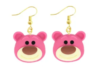 Cute Pink Bear Earrings |Teddy Bear Earrings | Animal Earrings