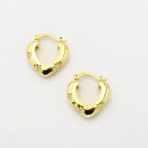 Dome Star Gold Hoop