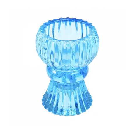 Double Ended Glass Candle Holder