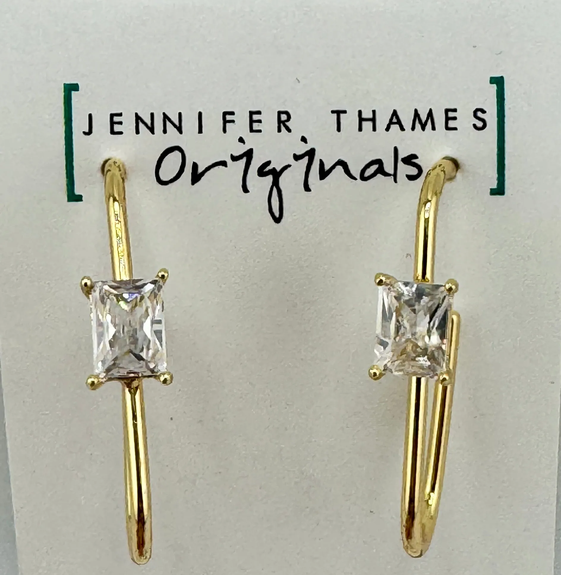 Evans Hoop Diamond Earring