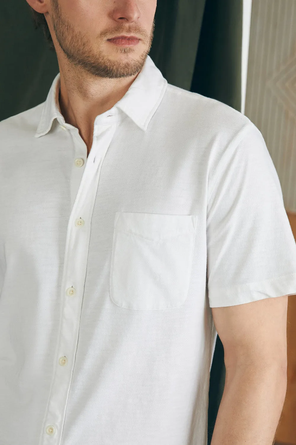 Faherty Short-Sleeve Sunwashed Knit Shirt (Single Pocket)