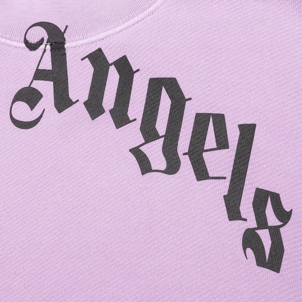 GD Curved Logo Crewneck - Lilac/Black