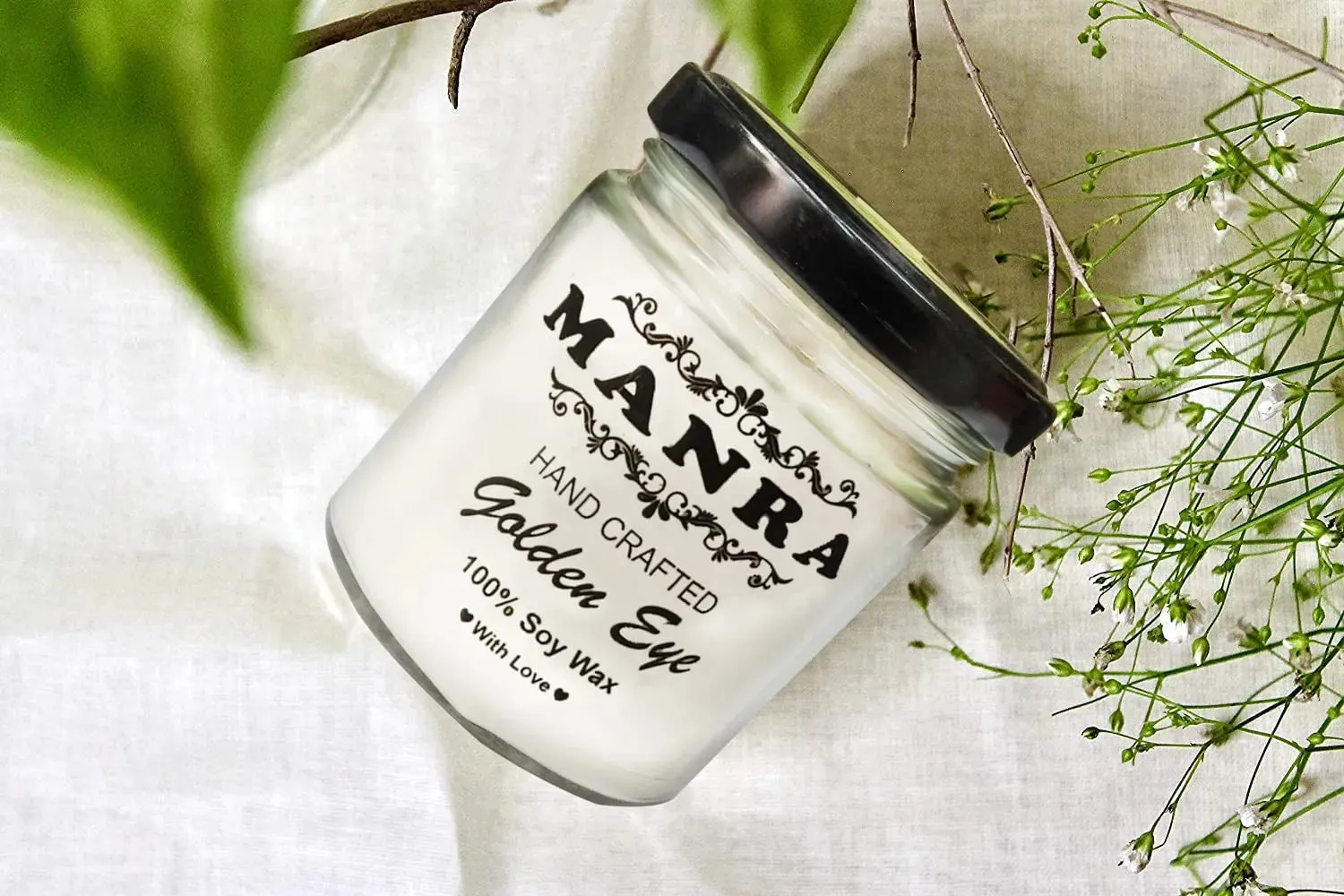 Handcrafted Scented Candles by Manra - Burn time 36 hours each candle