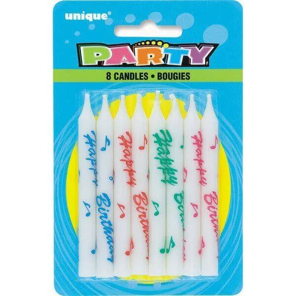 Happy Birthday Candles - Assorted (8ct)