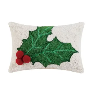 Holly Pompom Hook Pillow