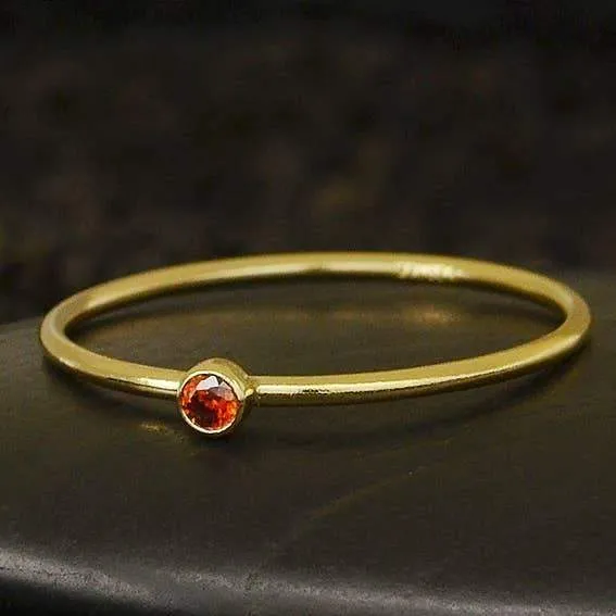 January Birthstone Gold Filled Ring