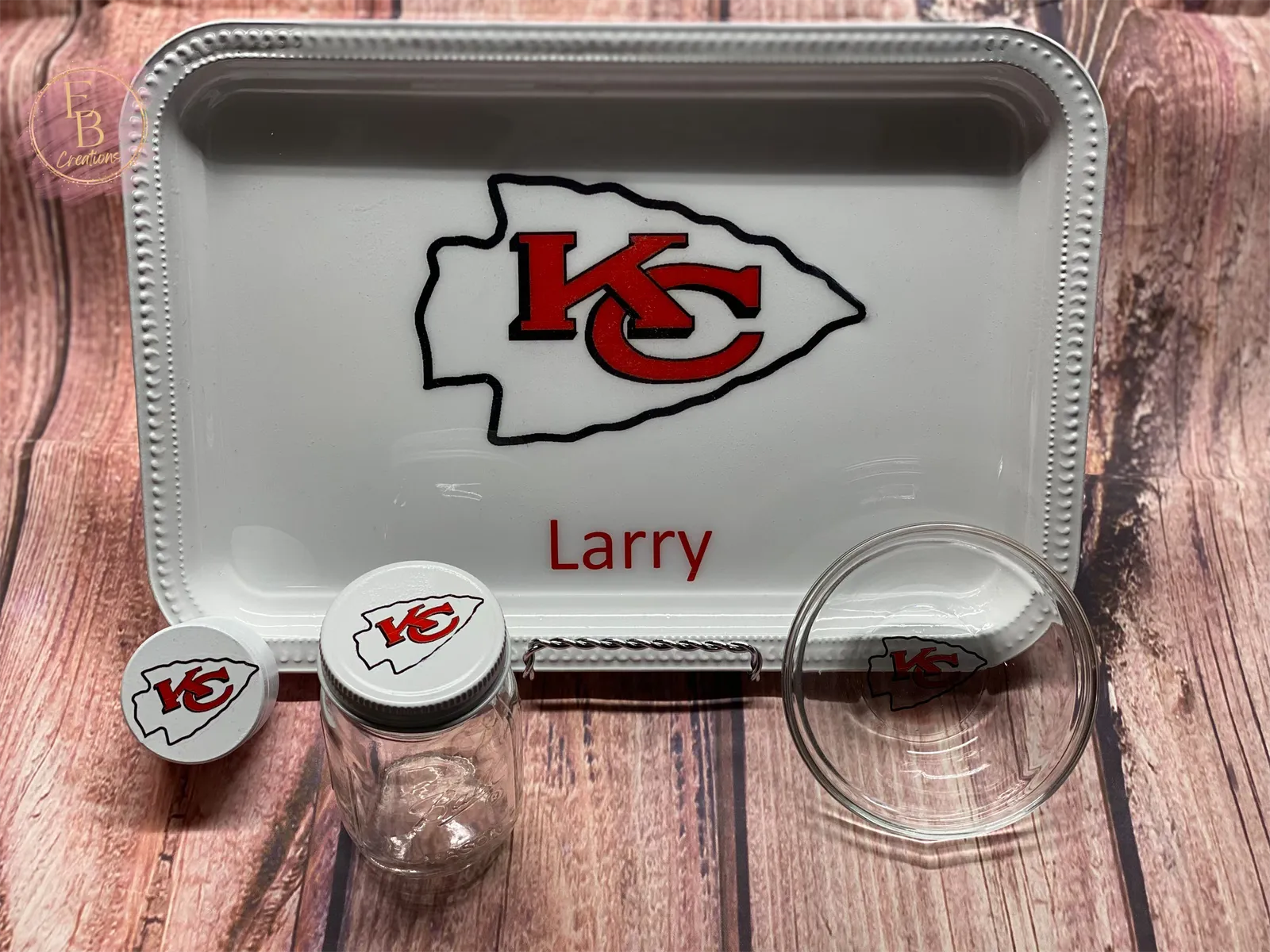 Deluxe Kansas City-Themed Rolling Tray Set