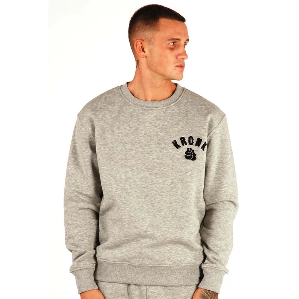 KRONK One Colour Gloves Towelling Applique Logo Sweatshirt