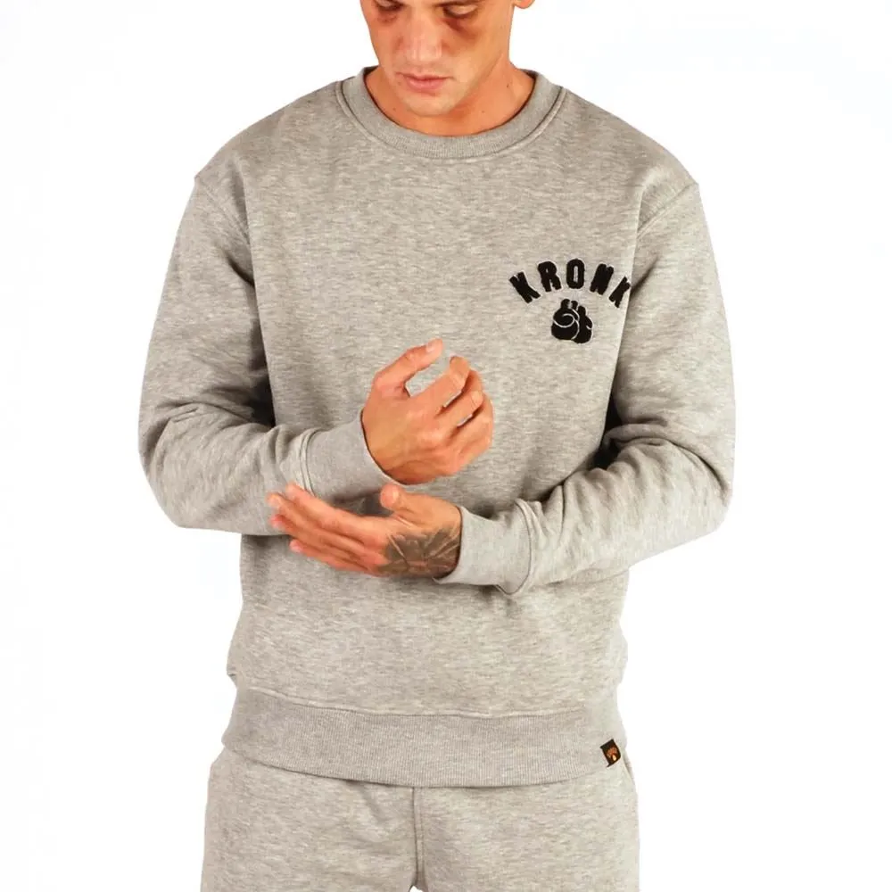 KRONK One Colour Gloves Towelling Applique Logo Sweatshirt